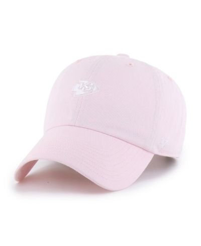 '47 Brand Women's Light Pink Kansas City Chiefs Base Runner Ballpark Clean Up Adjustable Hat