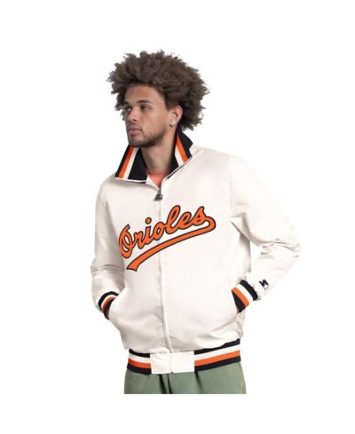 Starter Мужская куртка varsity Baltimore Orioles, белая, на молнии