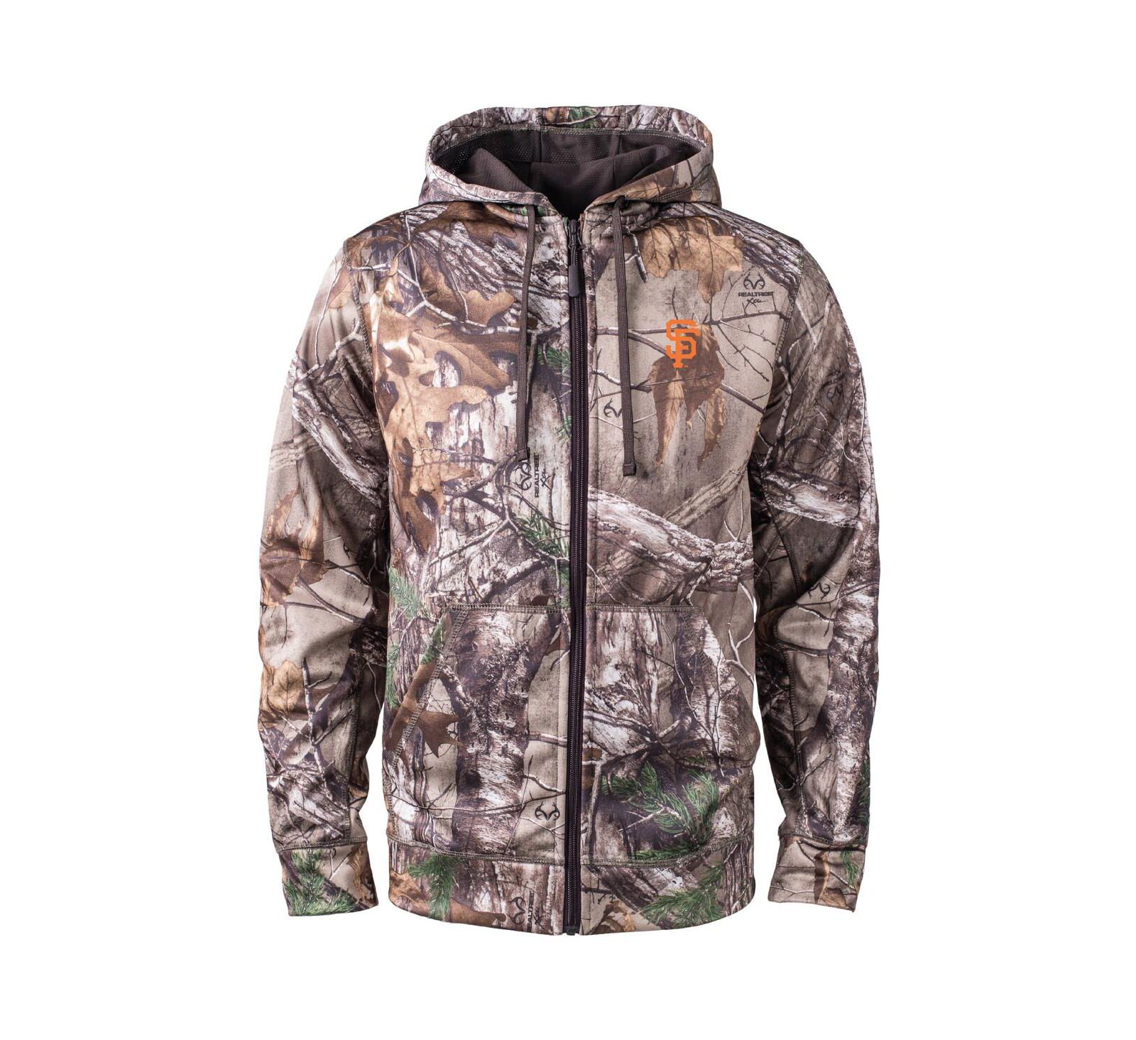 Худи Dunbrooke Мужское с принтом San Francisco Giants Camo Realtree, на молнии