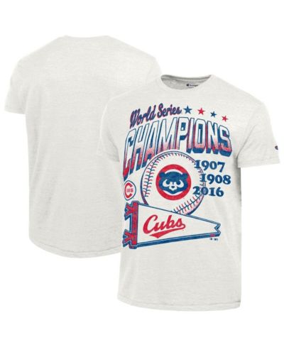 Мужская футболка Champion White Chicago Cubs Winning Tradition Cooperstown Tri-Blend