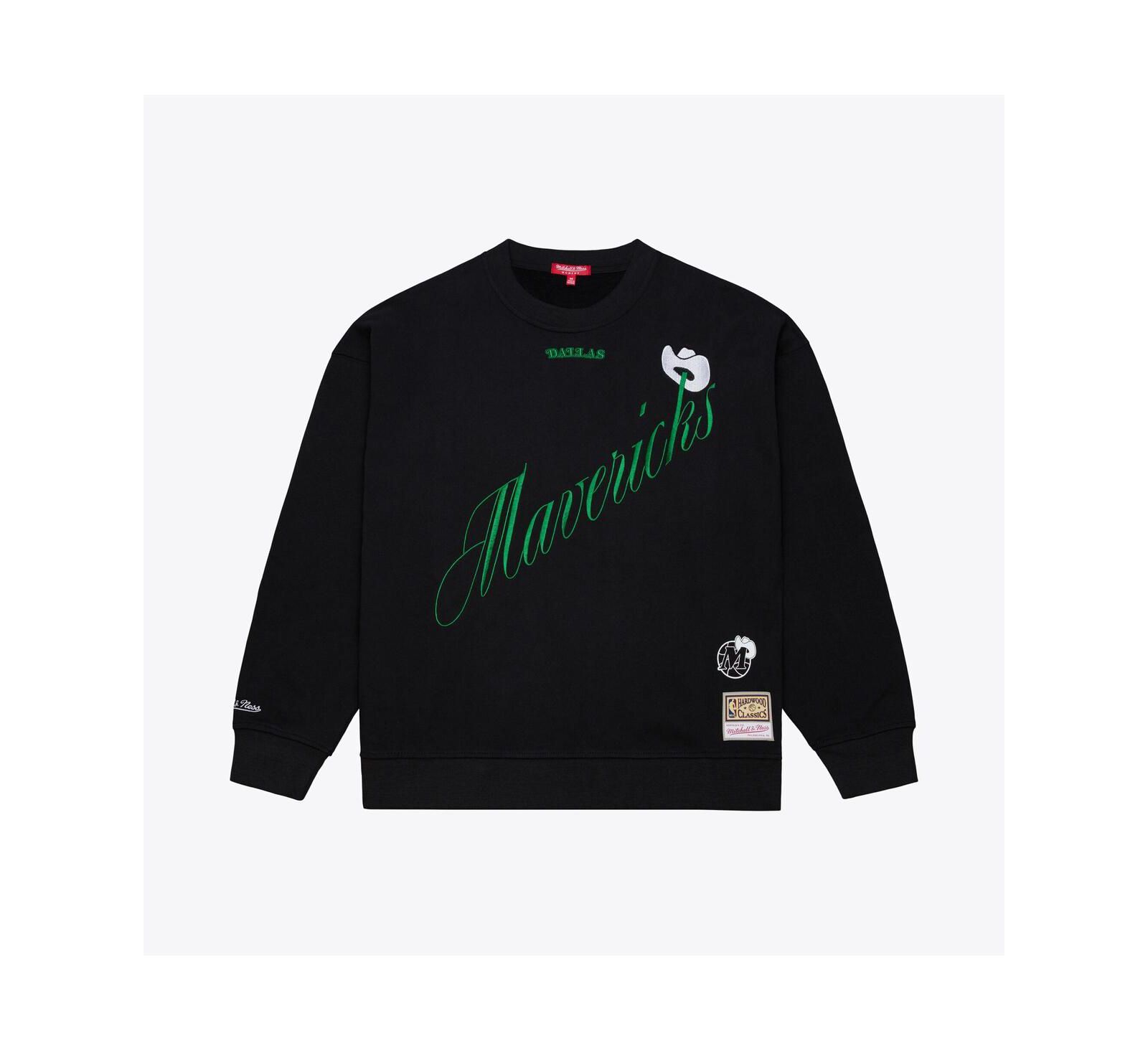 Женская легкая толстовка Mitchell & Ness Black Dallas Mavericks Hardwood Classics Script