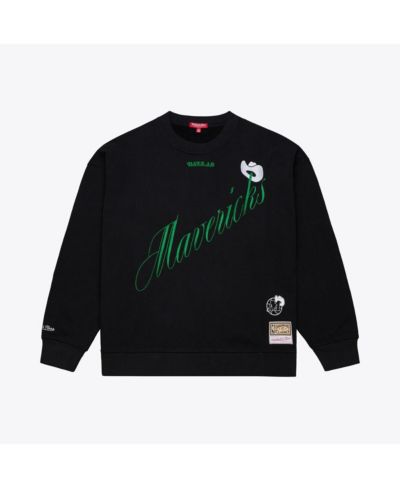 Женская легкая толстовка Mitchell & Ness Black Dallas Mavericks Hardwood Classics Script