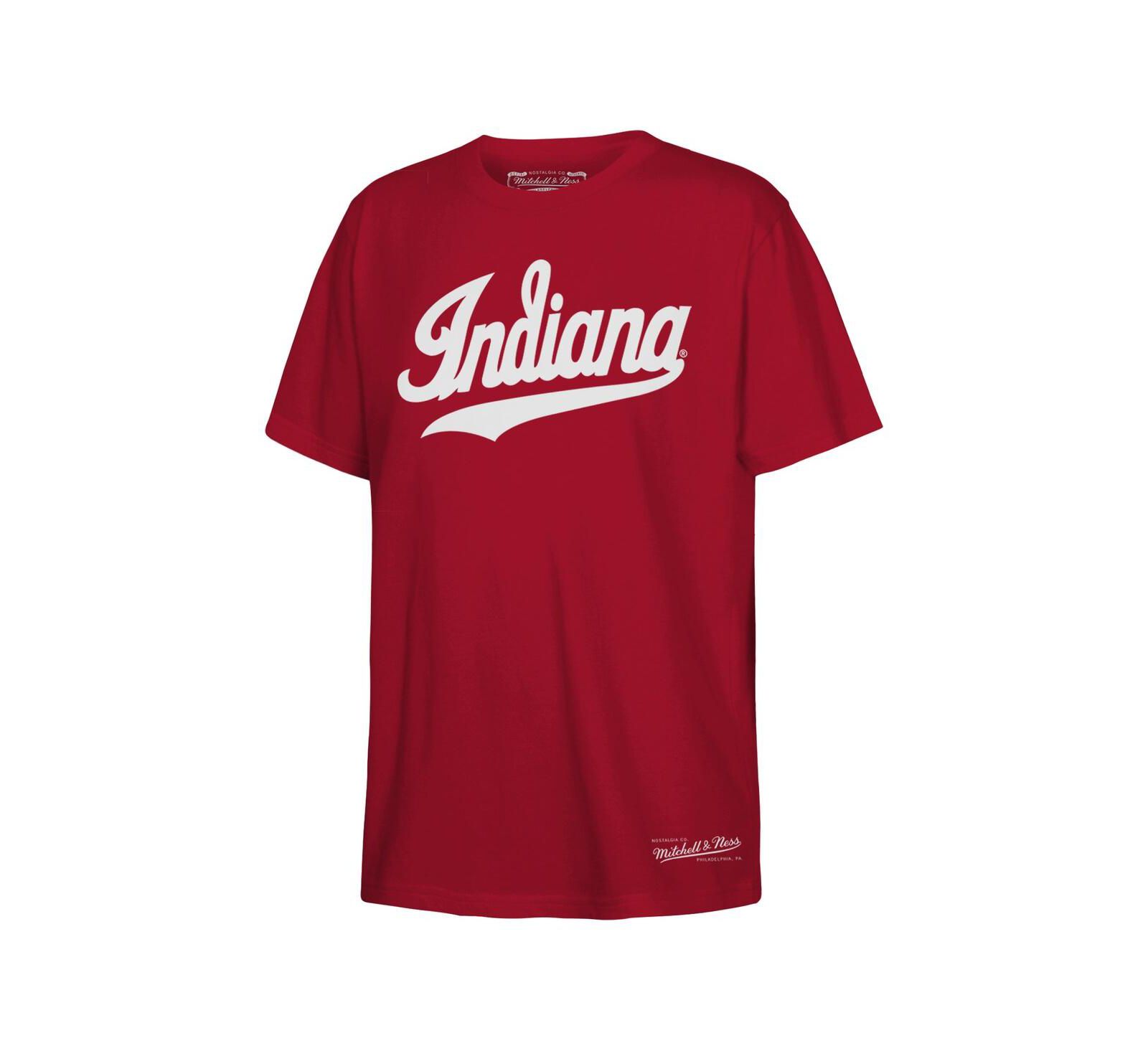 Детская футболка Mitchell & Ness Crimson Indiana Hoosiers Throwback Wordmark для мальчиков и девочек