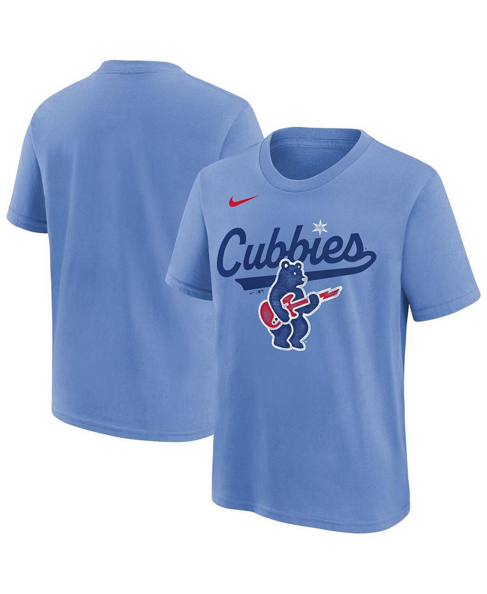 Детская футболка Nike Light Blue Chicago Cubs Electric Bear Alternate