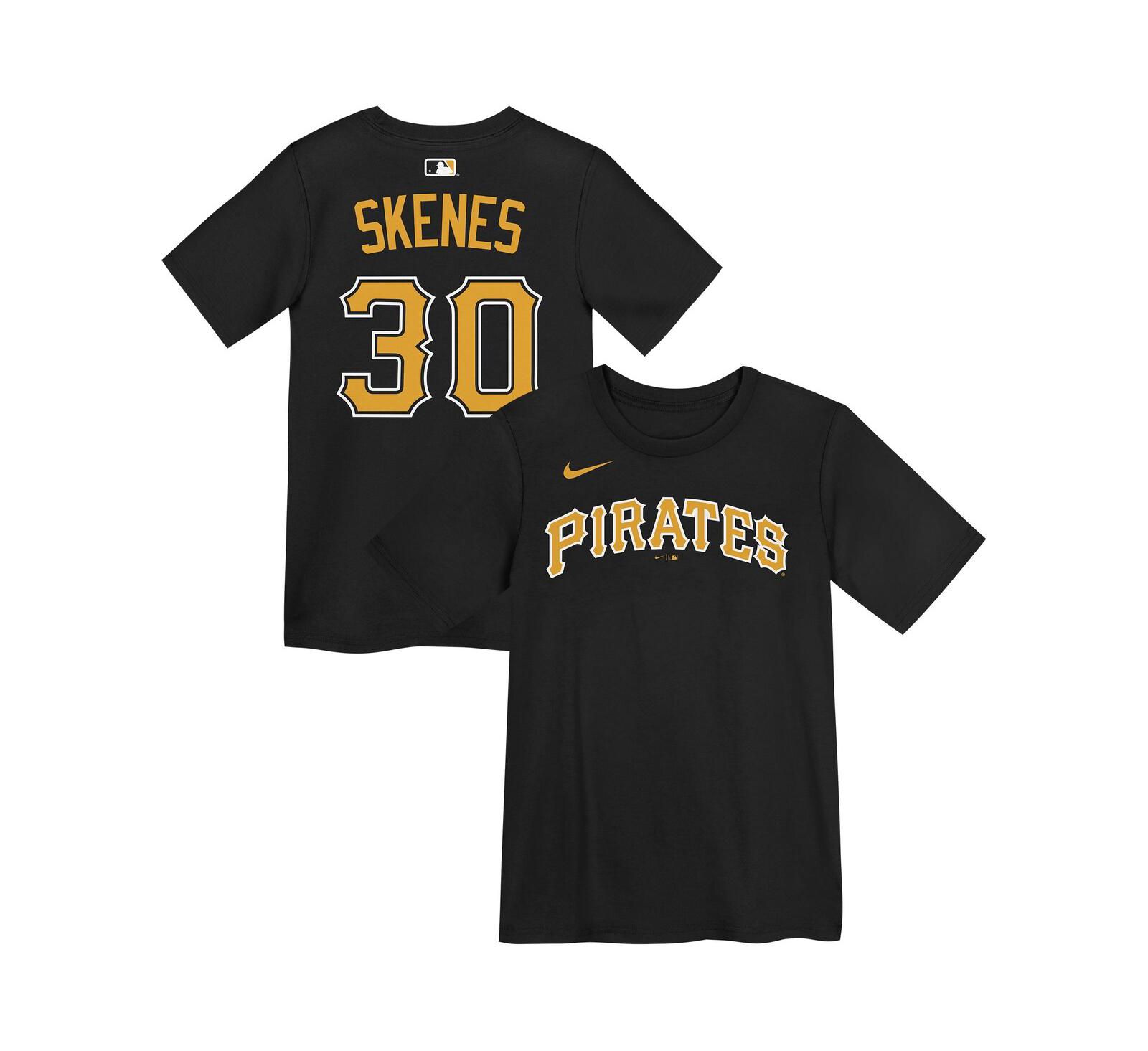 Nike Футболка Paul Skenes Black Pittsburgh Pirates Name & Number для детей