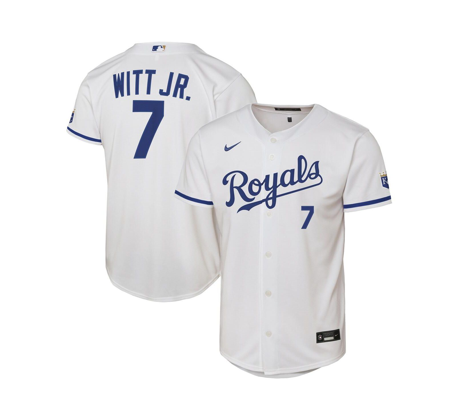 Nike детская спортивная джерси Bobby Witt Jr. White Kansas City Royals Home Stadium