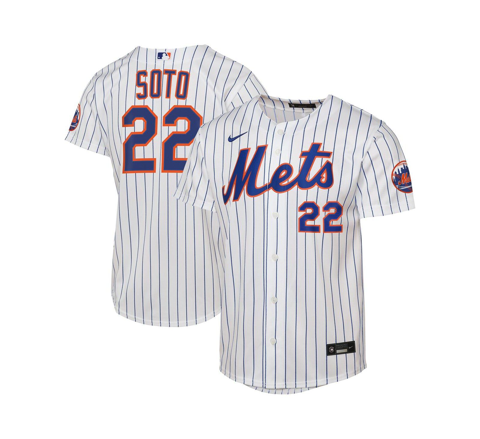 Nike Детская игровая джерси Juan Soto White New York Mets Home Stadium Player