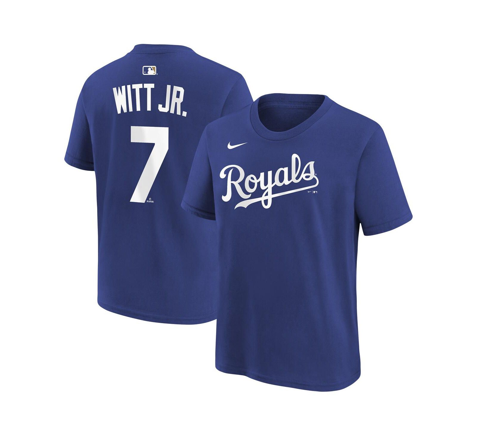 Футболка Nike Bobby Witt Jr. Royal Kansas City Royals для мальчиков и девочек