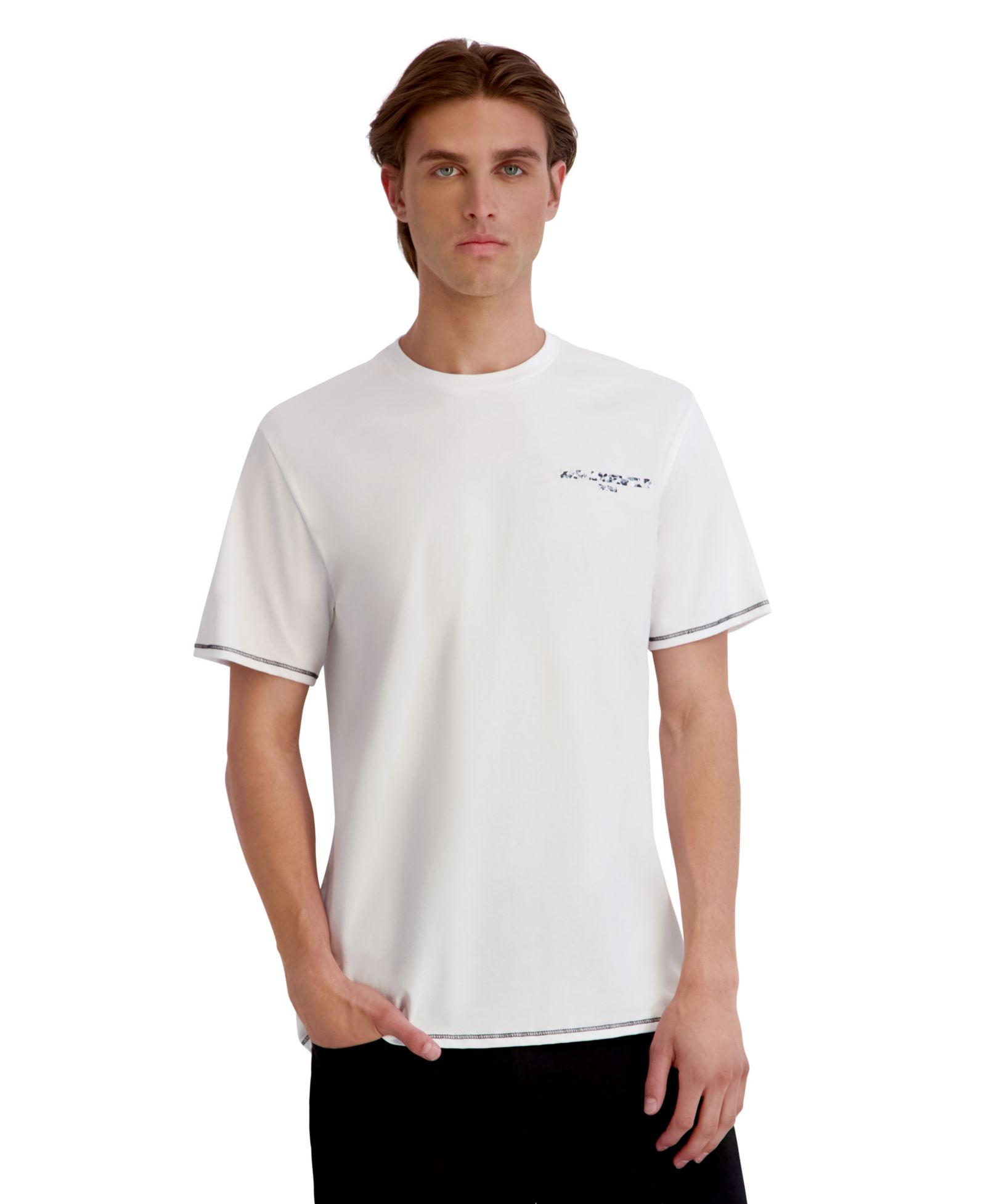 KARL LAGERFELD PARIS Men's Small Raise Camo Logo T-Shirts