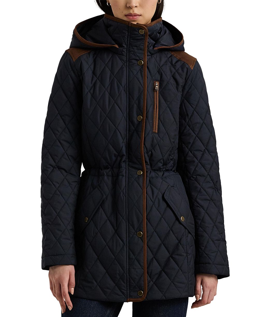 Lauren Ralph Lauren Petite Hooded Utility Quilted Coat