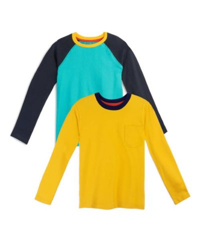 Mightly Girls 2 шт. органические хлопковые футболки с длинным рукавом, Fair Trade