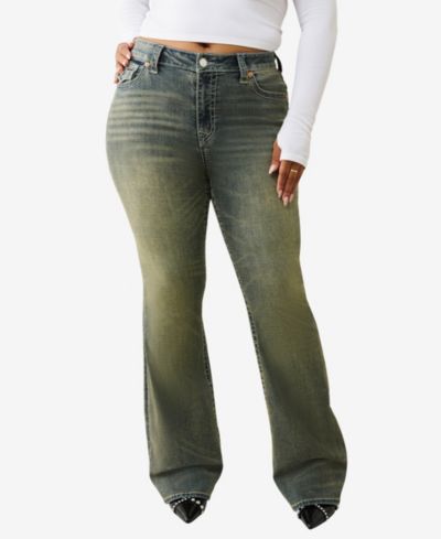 Джинсы True Religion Plus Size Becca Mid-Rise Bootcut Big T Flap