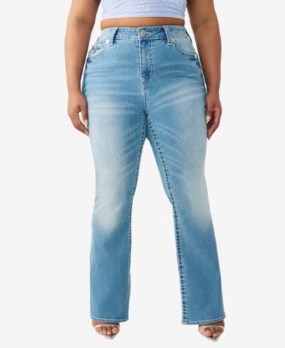 True Religion джинсы Plus Size Tattoo Becca Bootcut Big T Flap