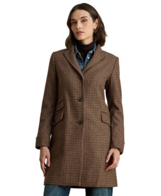 Пальто Lauren Ralph Lauren из шерстяной смеси, однобортное, для миниатюрных, создано для Macy's