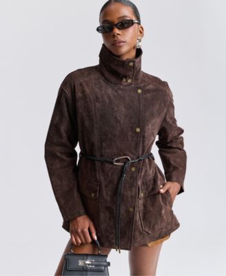 Женская замшевая куртка Avec Les Filles Belted Suede Jacket