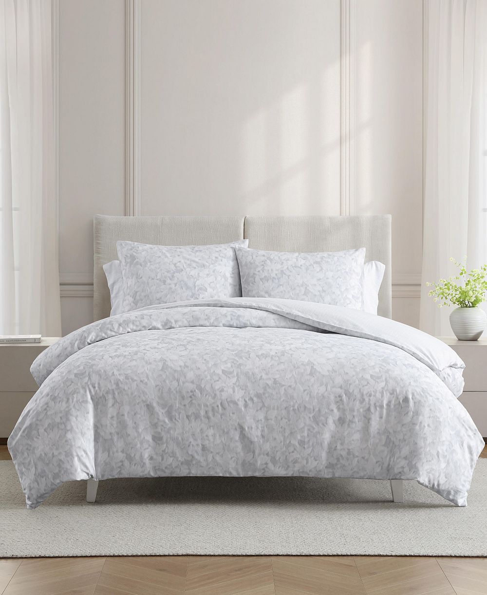 Vera Wang Nebulous Flower Cotton 3-Pc. Comforter Set, Queen