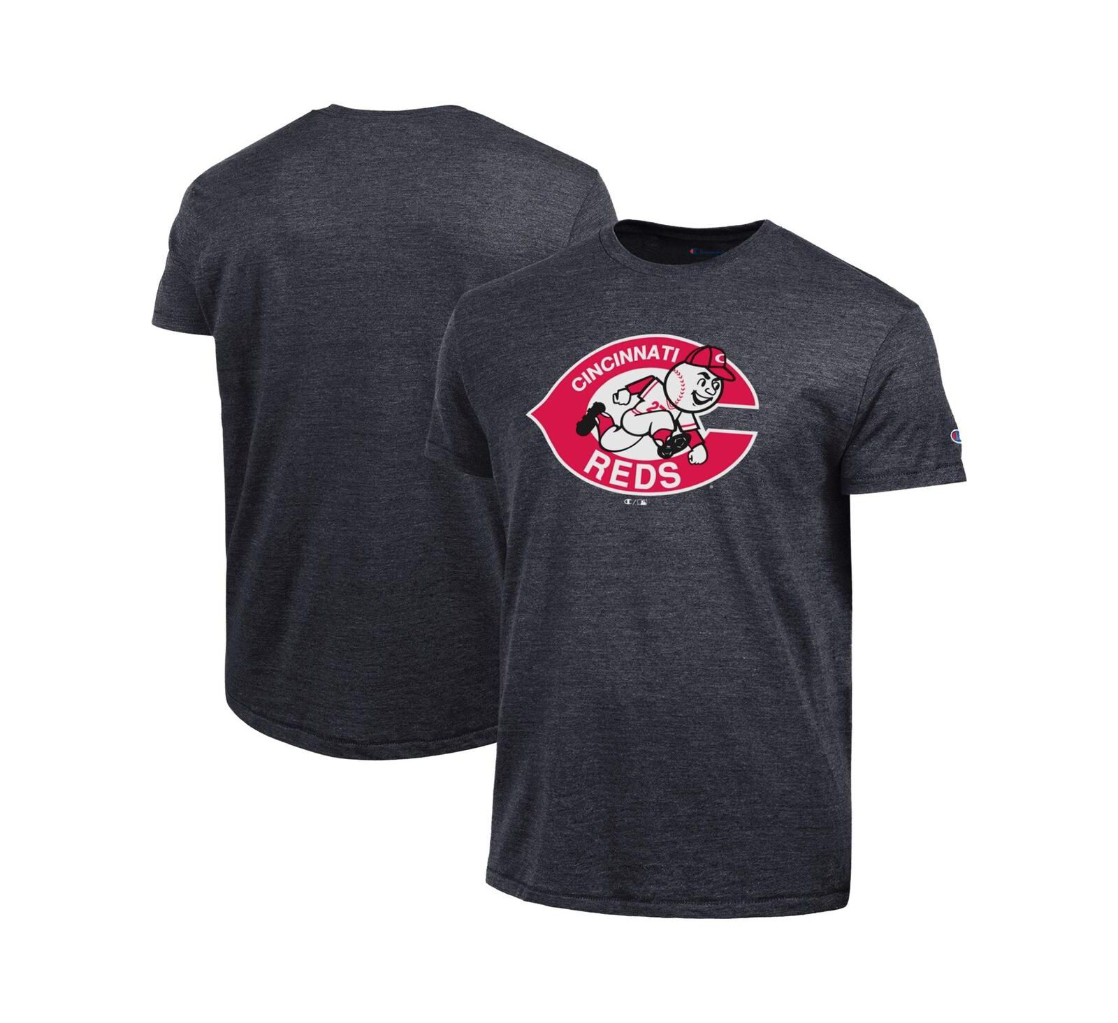 Мужская футболка Champion Cincinnati Reds Cooperstown Logo Tri-Blend