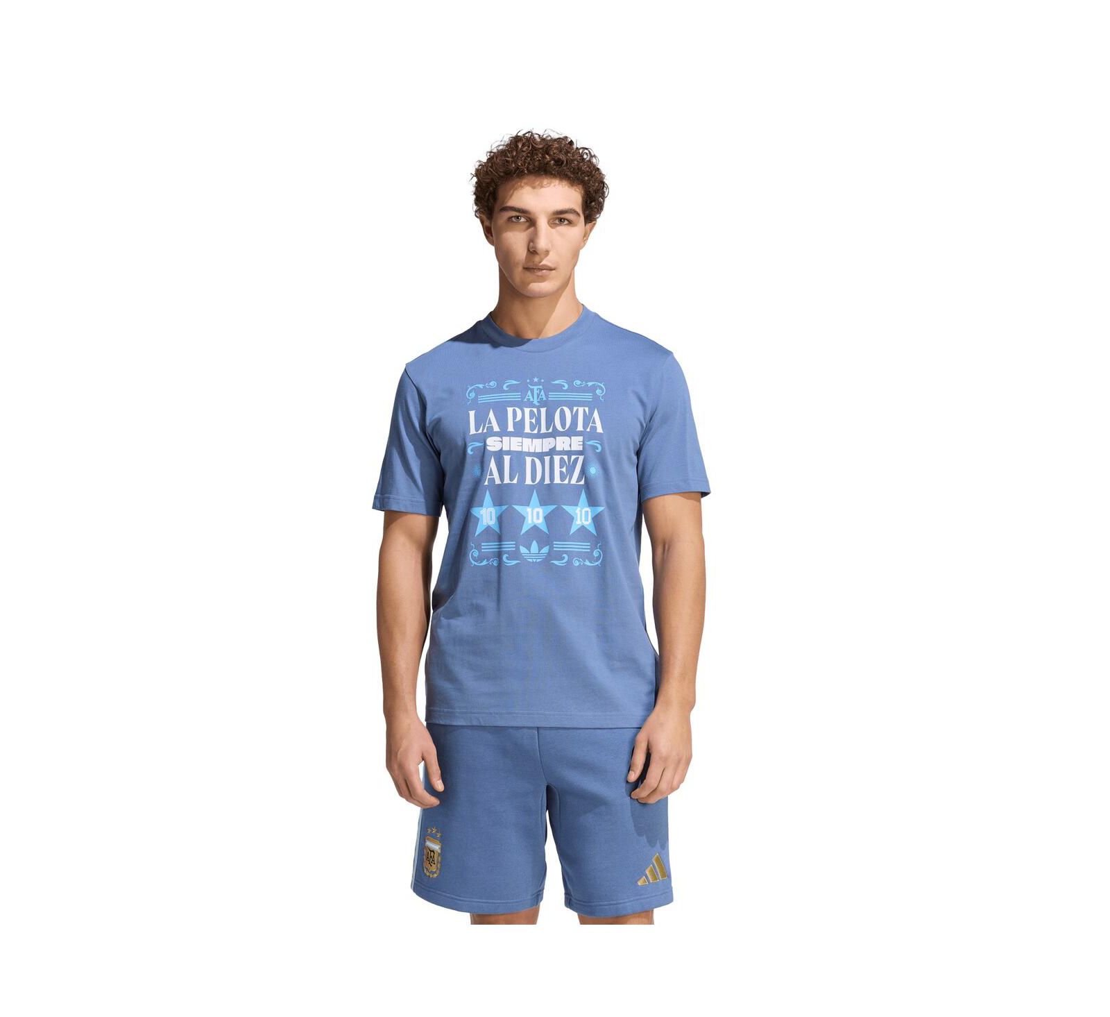 Adidas Men's Blue Argentina National Team FIFA x World Cup 2022 Winners Amply T-Shirt