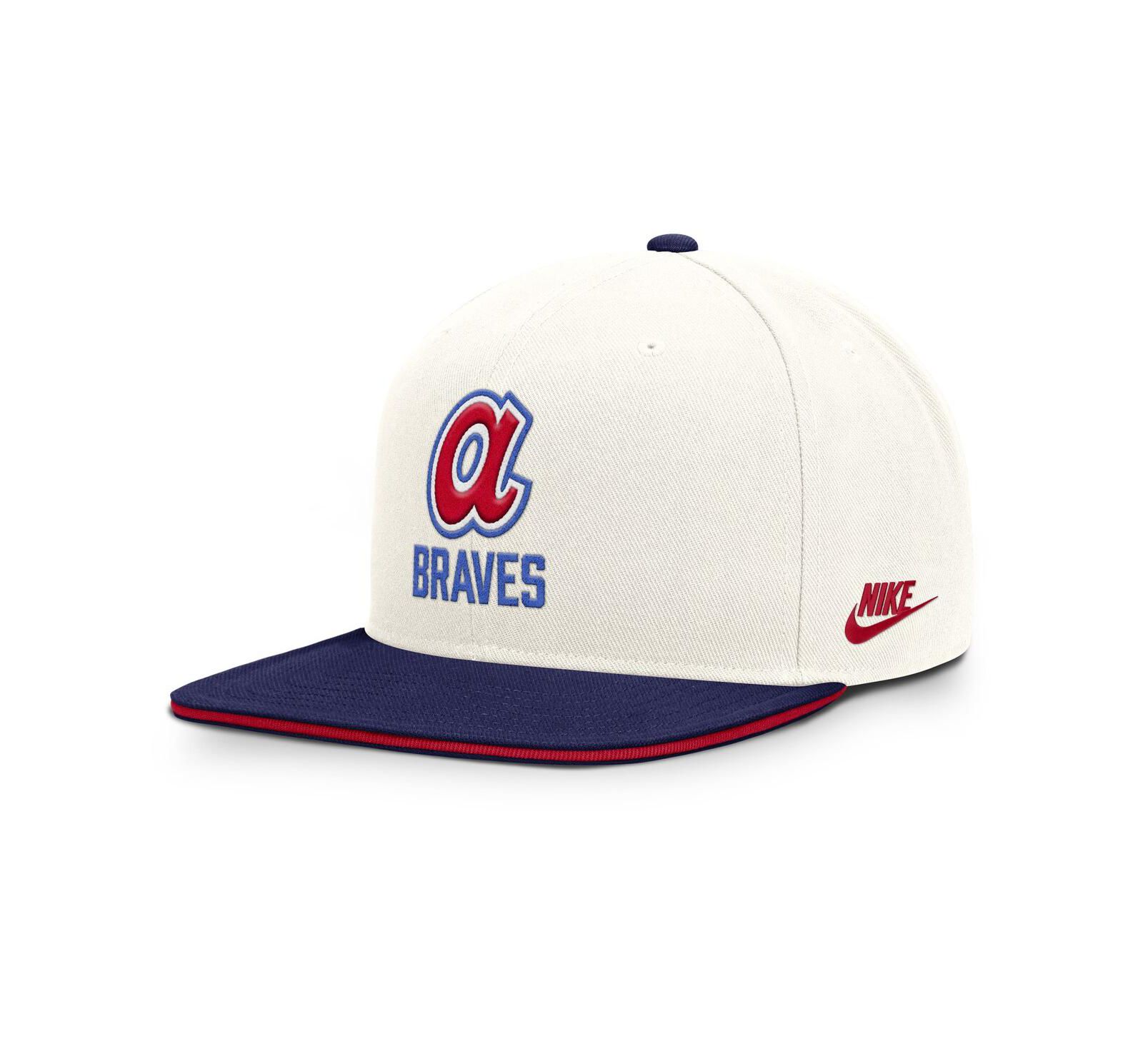 Nike Men's Cream/Royal Atlanta Braves Cooperstown Pro Dri-FIT Snapback Hat