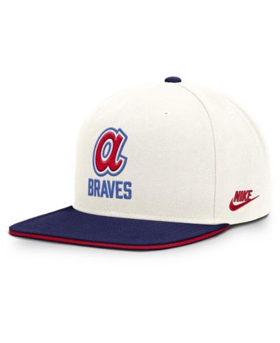 Кепка Nike Men's Cream/Royal Atlanta Braves Cooperstown Pro Dri-FIT Snapback