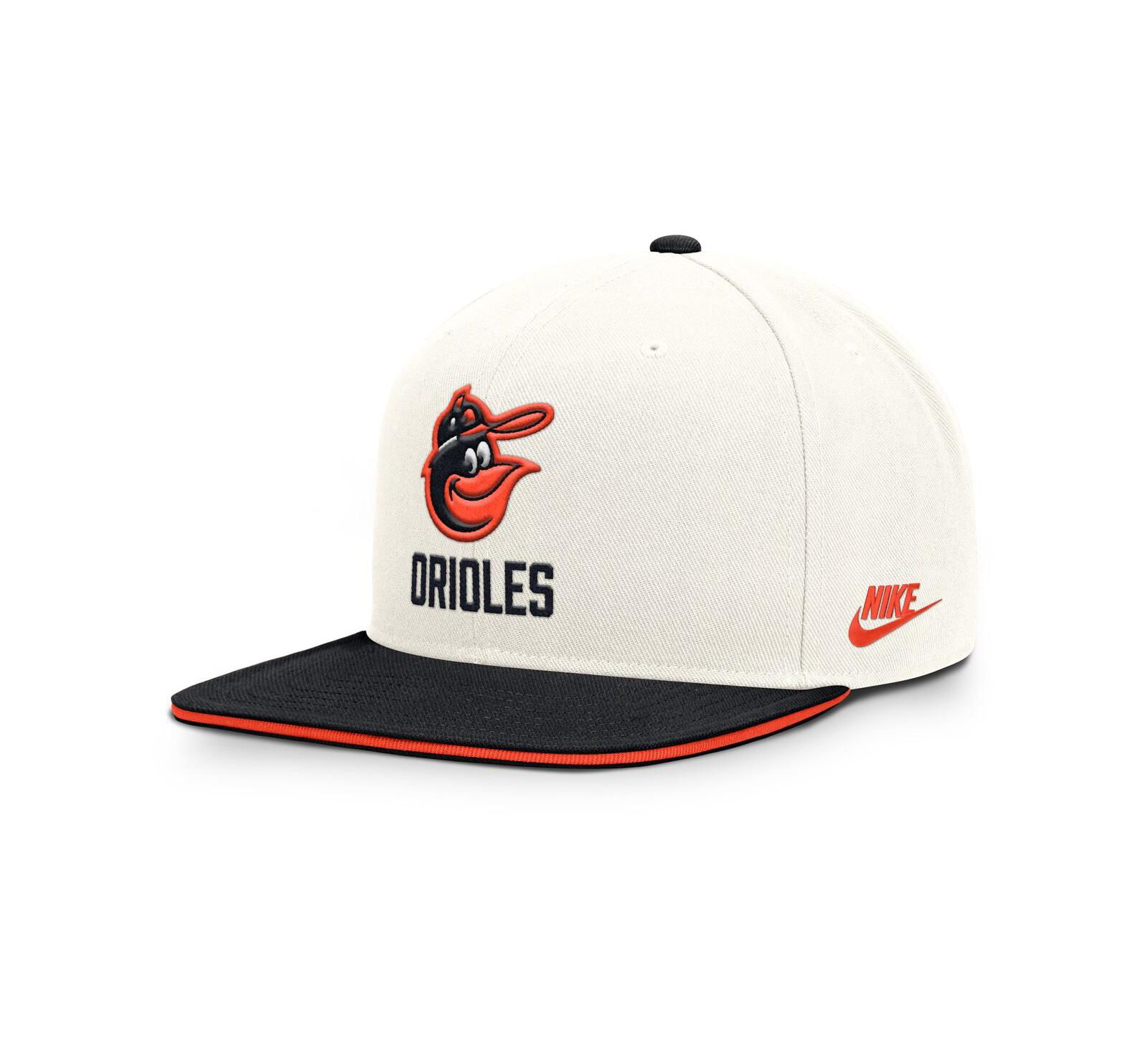 Мужская кепка Nike Cream/Black Baltimore Orioles Cooperstown Pro Dri-FIT Snapback