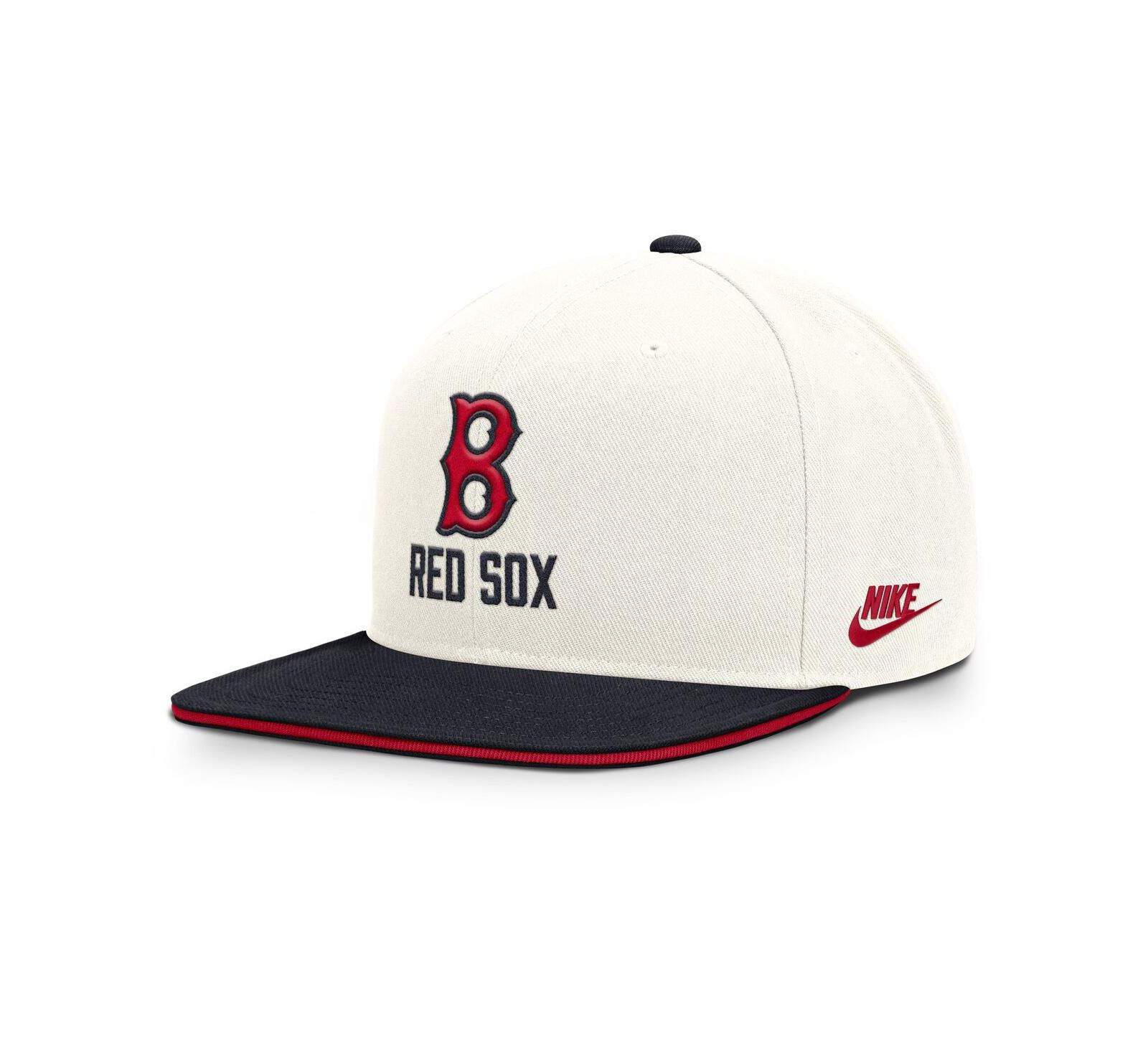 Nike Men's Cream/Navy Boston Red Sox Cooperstown Pro Dri-FIT Snapback Hat