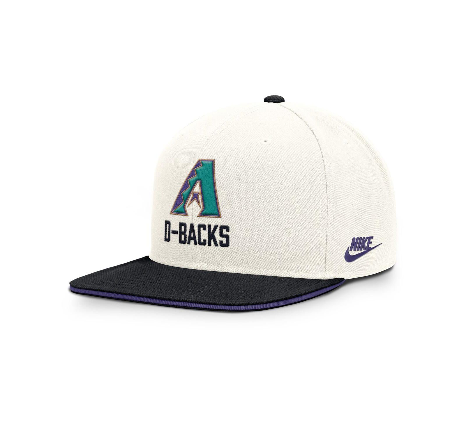 Мужская кепка Nike Arizona Diamondbacks Cooperstown Pro Dri-FIT Snapback, кремовый/черный