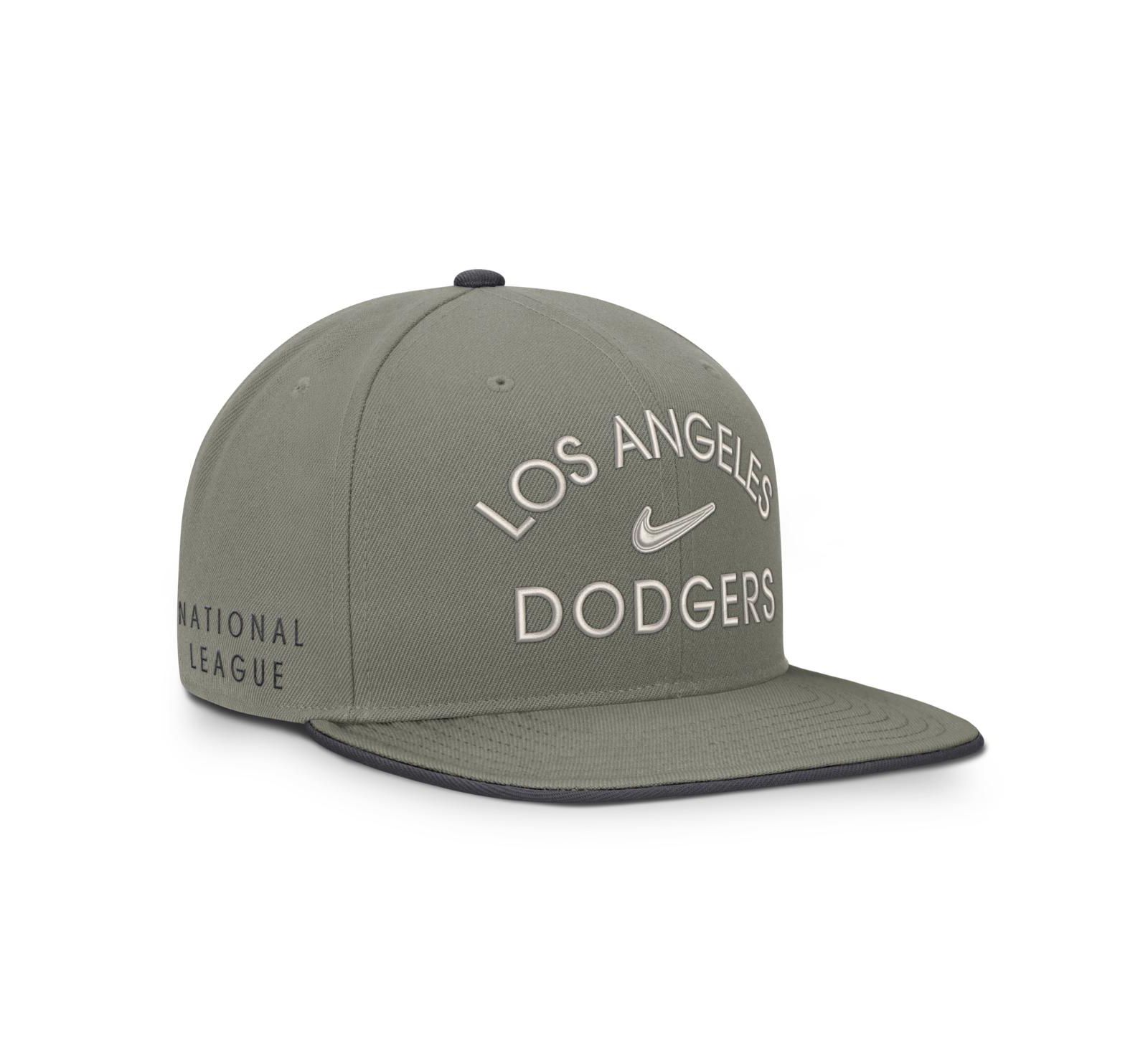 Nike Мужская кепка Los Angeles Dodgers Pro Dri-FIT Snapback, оливковая
