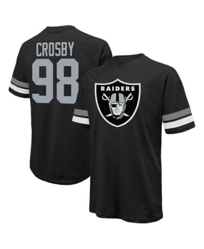 Majestic Threads Men's Maxx Crosby Black Las Vegas Raiders Name & Number Oversize Fit T-Shirt