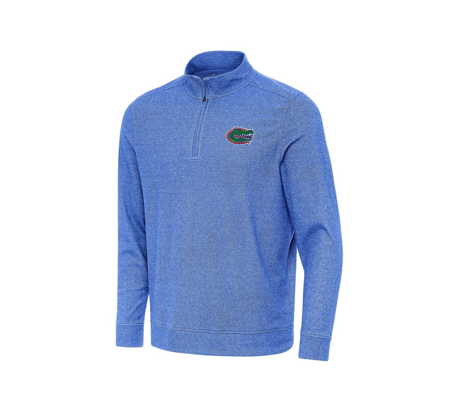 Antigua Мужская рубашка Florida Gators Quarter-Zip Heather Royal
