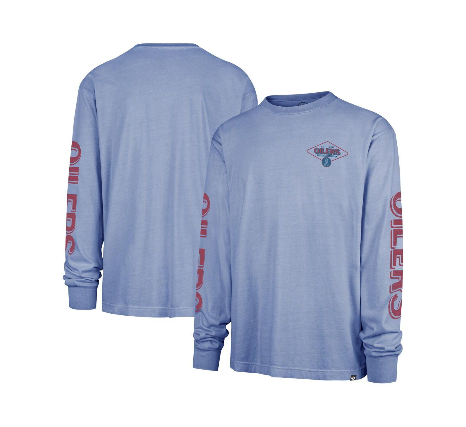'47 Brand Мужская футболка Tennessee Oilers Gridiron Classic Teams Cairn Ravine Foundation Long Sleeve
