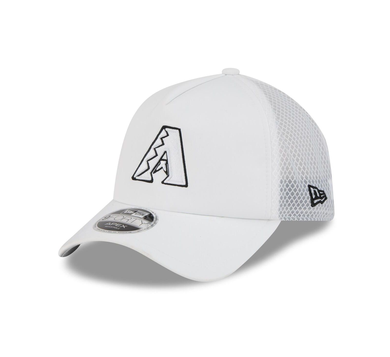 New Era Men's White Arizona Diamondbacks 2026 Batting Practice Apex 9FORTY Adjustable Trucker Hat
