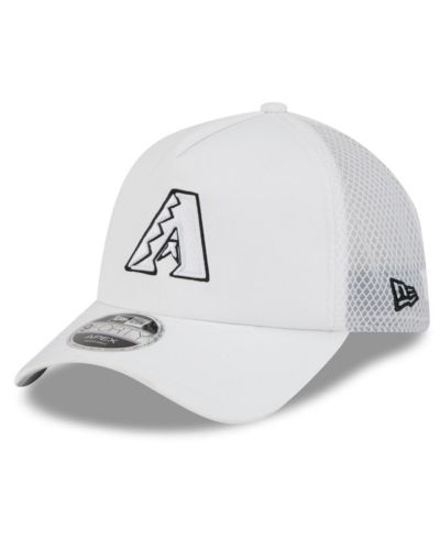 Мужская кепка New Era Arizona Diamondbacks 2026 Batting Practice Apex 9FORTY Adjustable Trucker Hat, белая