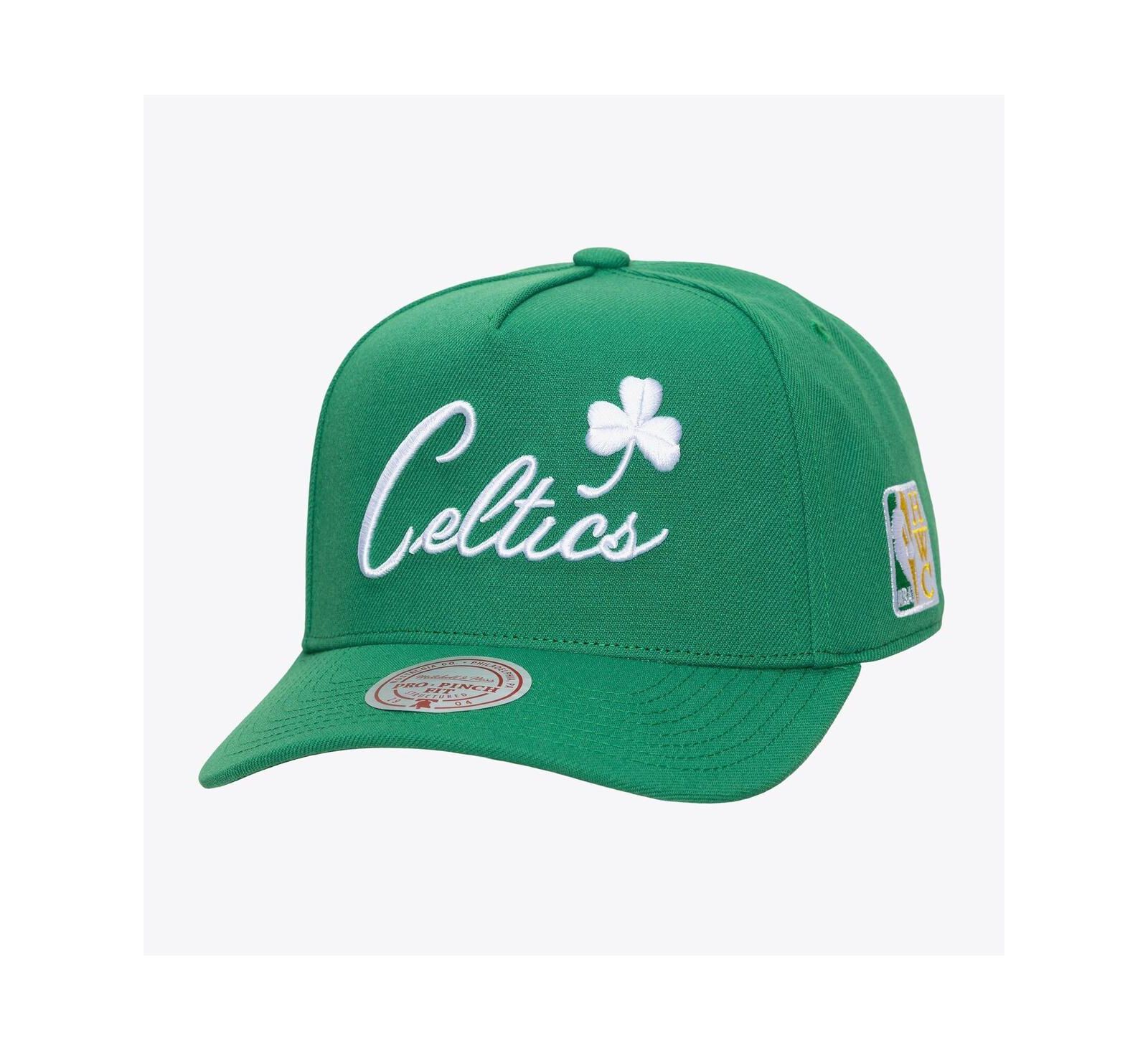 Мужская кепка Mitchell & Ness Men's Kelly Green Boston Celtics Legendary Home Pro Pinch Snapback