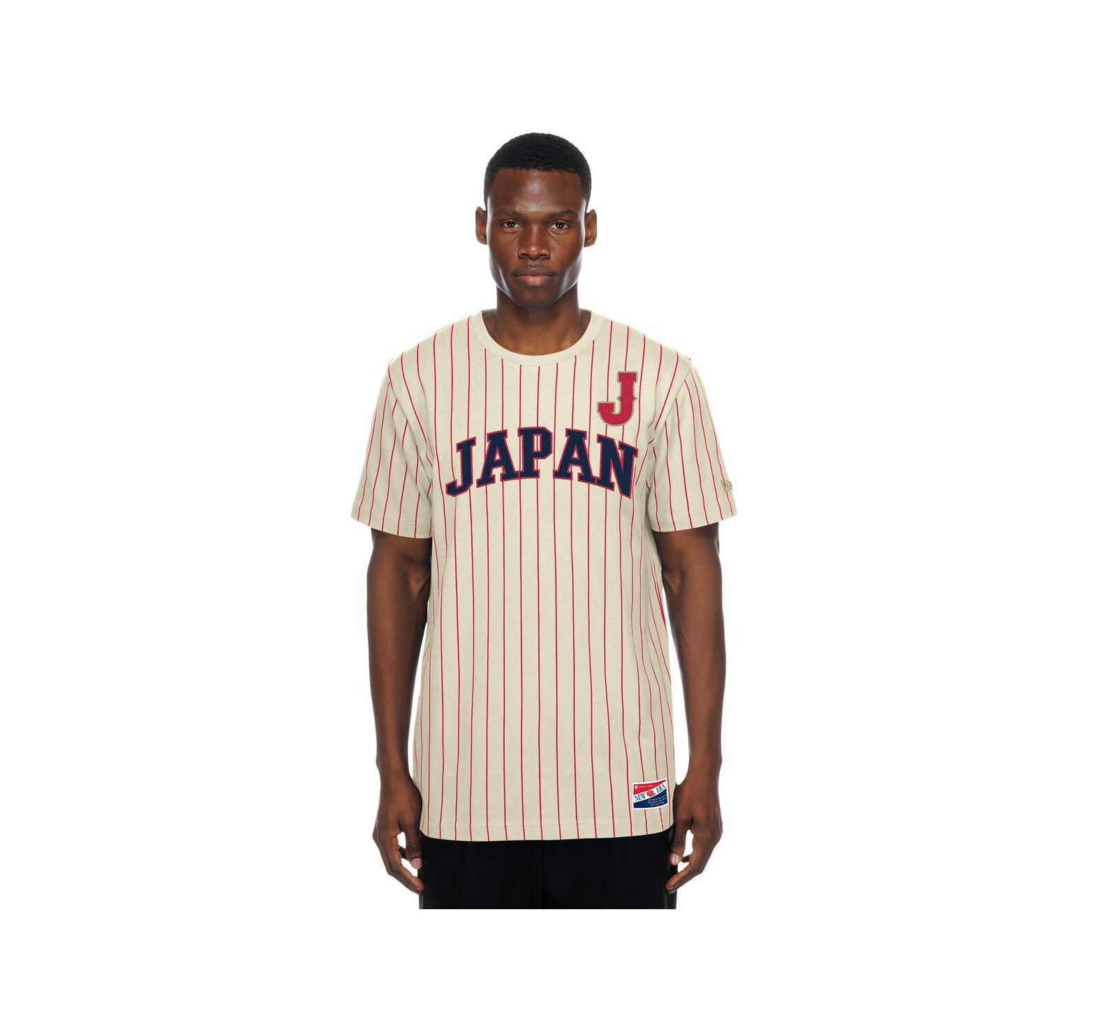 Мужская футболка New Era Japan Baseball Throwback Meshback Pinstripe