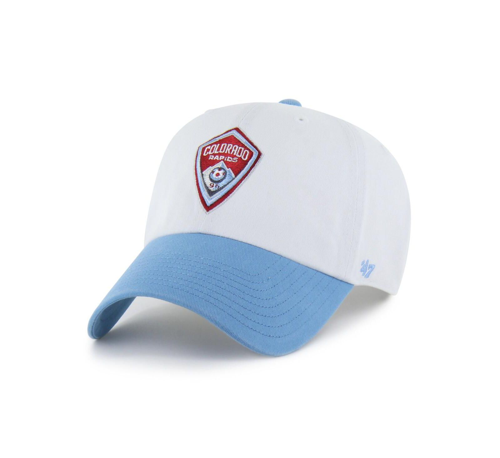 '47 Brand Мужская White Colorado Rapids Two-Tone Clean Up Adjustable Hat