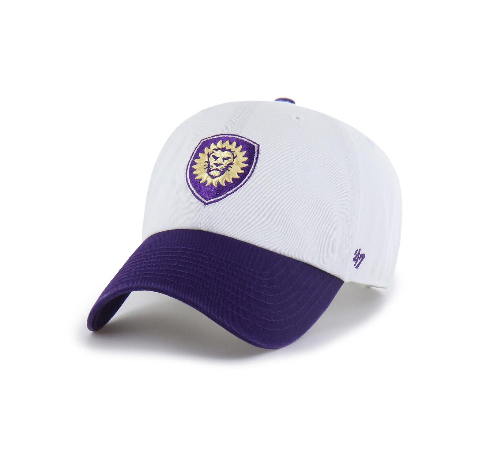 Мужская регулируемая кепка '47 Brand White Orlando City SC Two-Tone Clean Up