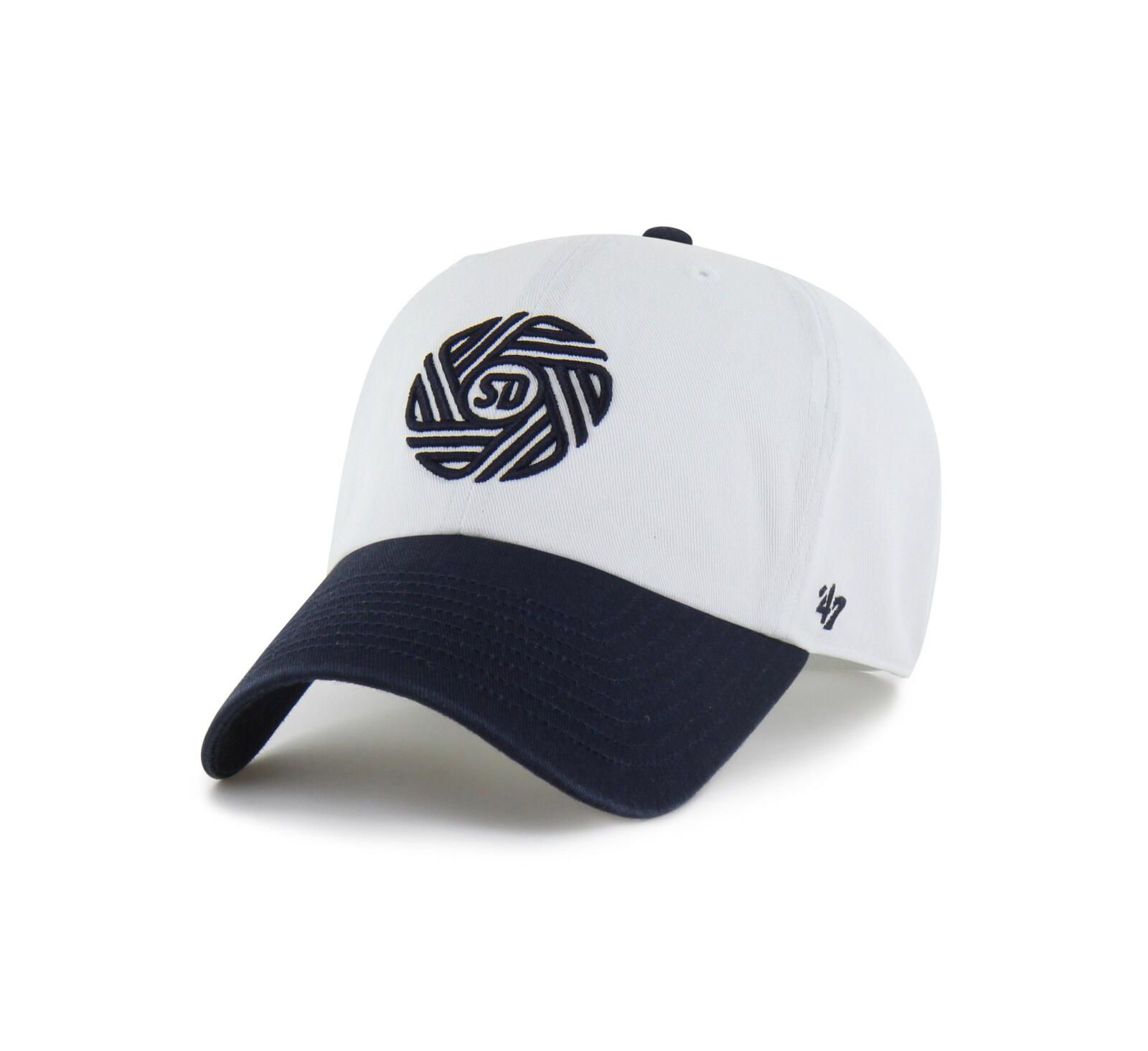 Мужская кепка '47 Brand San Diego FC Two-Tone Clean Up White/Navy