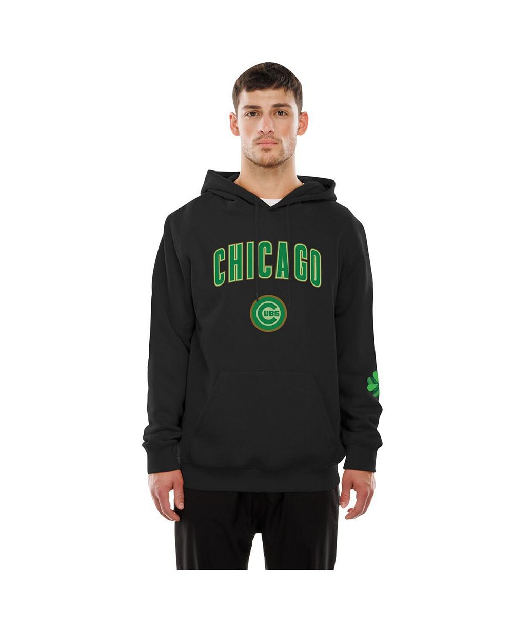 Мужское худи New Era Black Chicago Cubs 2026 St. Patrick's Day Fleece