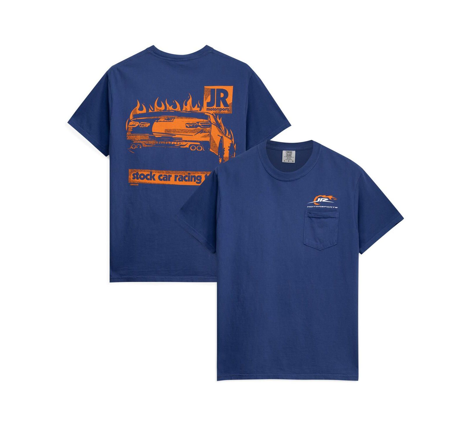 JR Motorsports Мужская футболка с карманом Navy Stock Car Racing Team