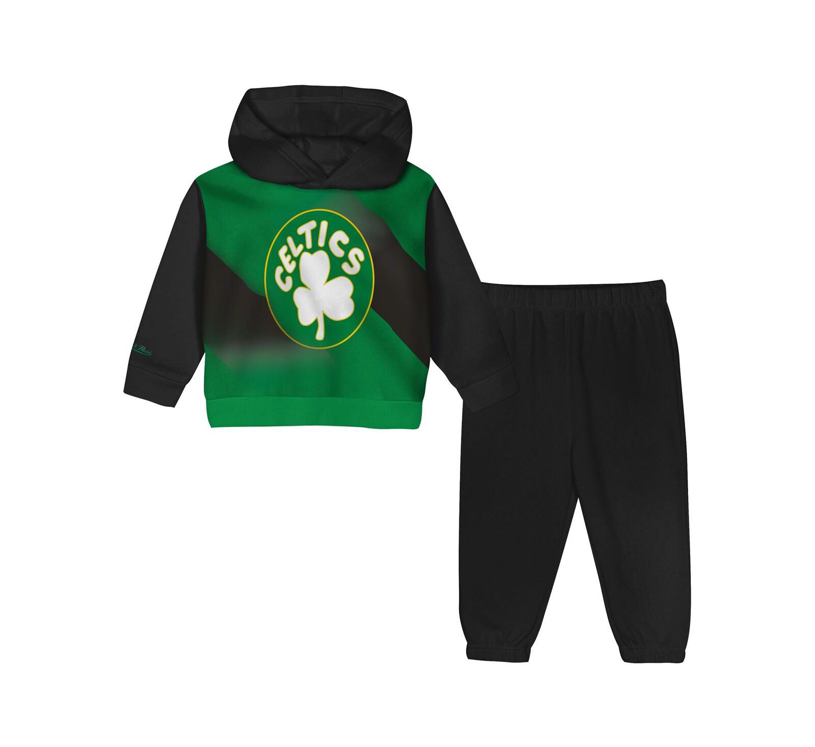 Комплект Mitchell & Ness Kelly Green/Black Boston Celtics Hoodie и брюки для детей