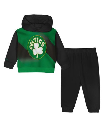 Комплект Mitchell & Ness Kelly Green/Black Boston Celtics Hoodie и брюки для детей
