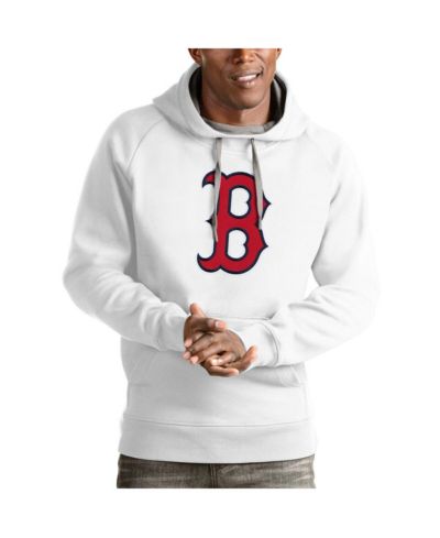 Antigua Мужской White Boston Red Sox Hoodie