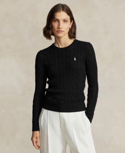 Polo Ralph Lauren Женский хлопковый джемпер с V-образным вырезом