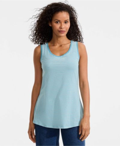 Lands' End Женский топ-туника из хлопка Supima