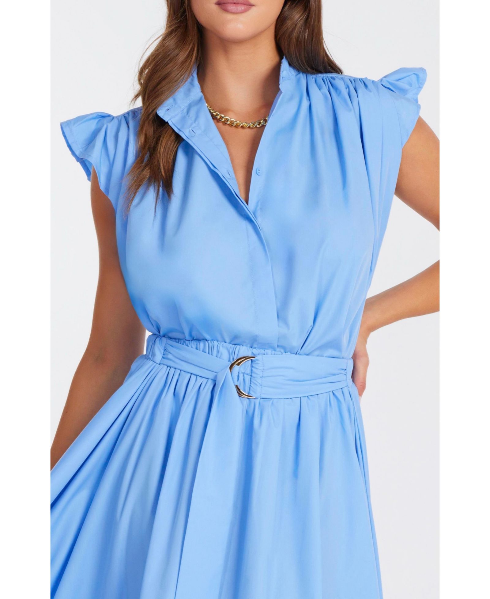 Bishop + Young Женский топ Bishop + Young Camryn Flutter Sleeve Poplin