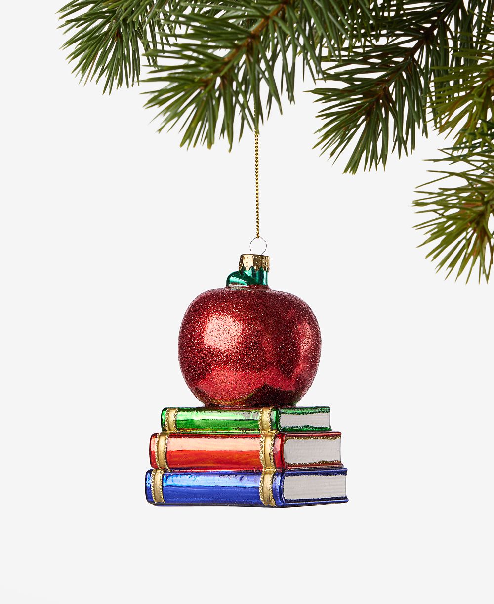 Holiday Lane Рождественское украшение «Eclectic Charms Книга и яблоко», эксклюзив Macy's