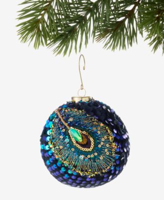 Рождественский шар Holiday Lane Peacock Sequined Ball, эксклюзив Macy's