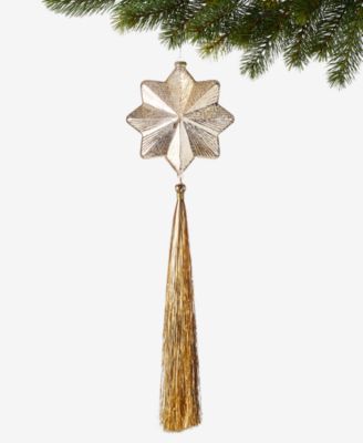 Holiday Lane Celestial Gems Eight-Pointed Star With Tinsel Ornament, Macy's Exclusive