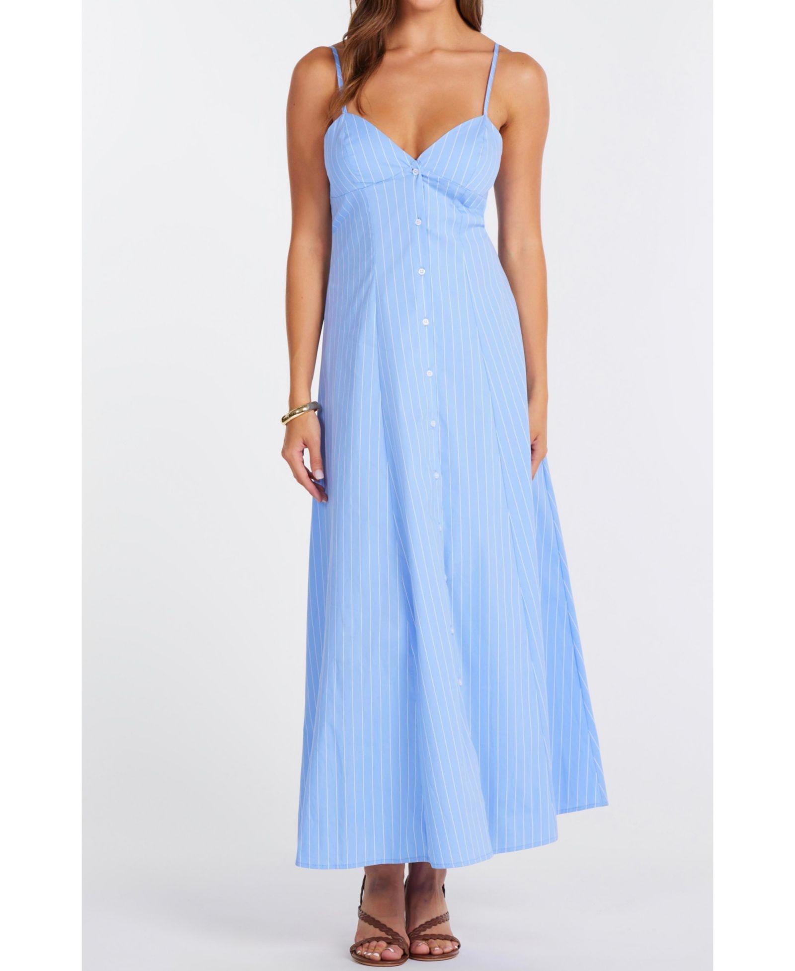 Bishop + Young Women's Bishop + Young Adria Poplin Button Front Dress